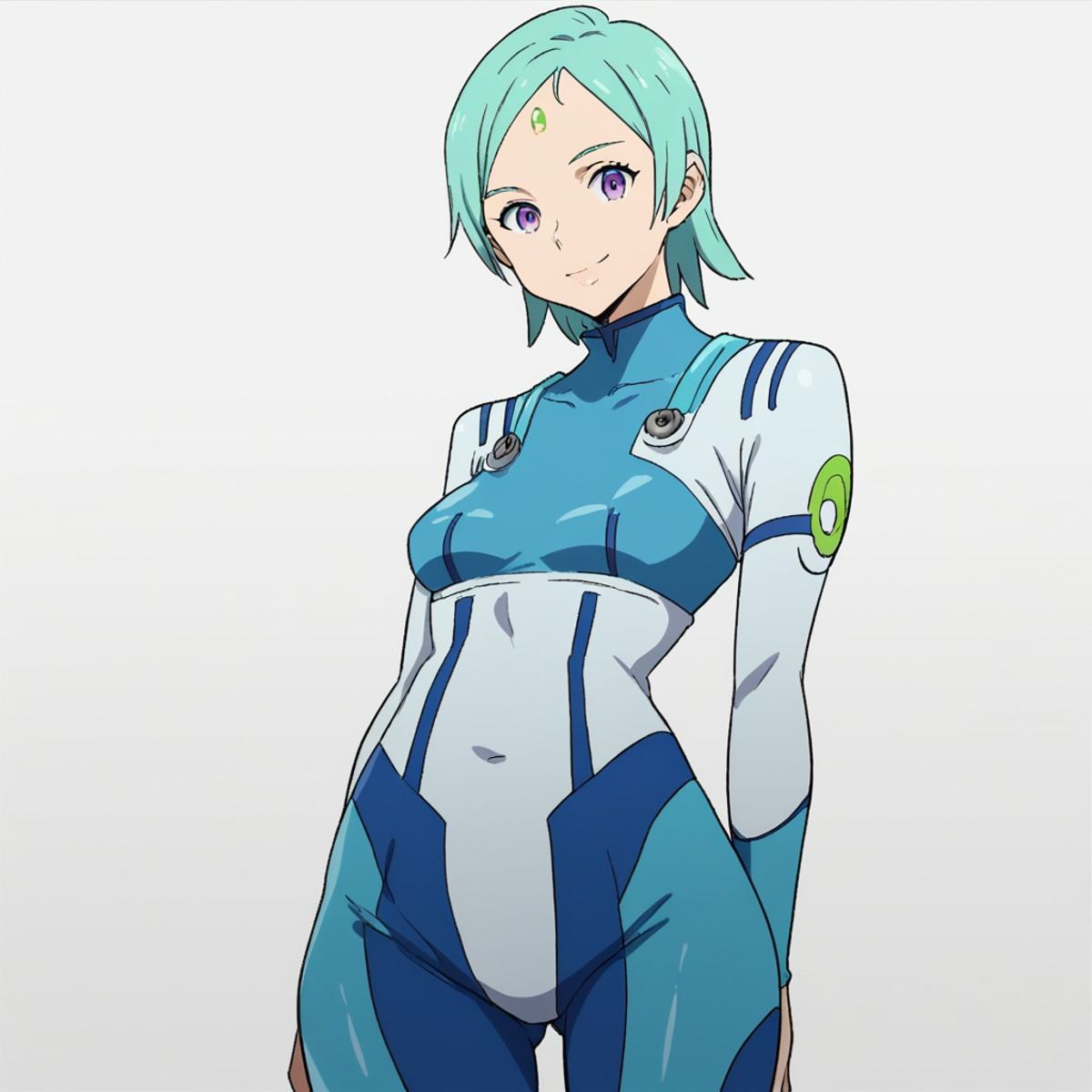 EAO,  purple eyes,  aqua hair on Tensor.Art