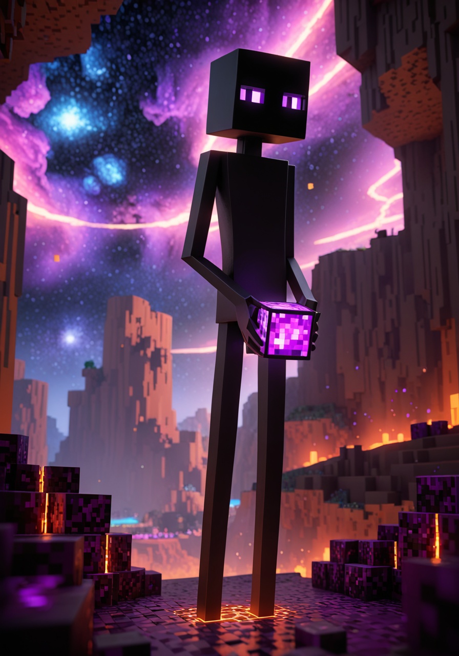 enderman,  black body,  portrait on Tensor.Art