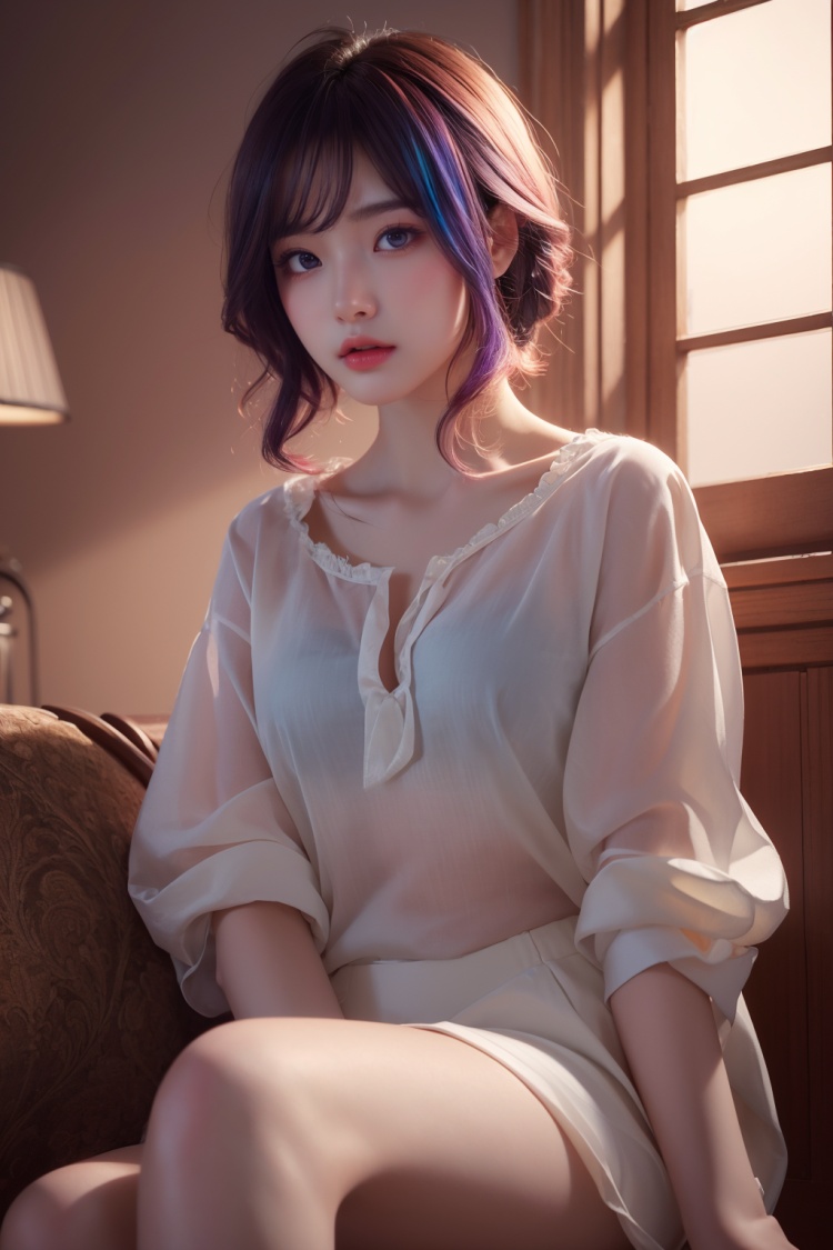 1girl,Gradient color hair,(masterpiece:1,2),best quality,masterpiece,highres,original,extremely detailed wallpaper,perfect lighting,(extremely detailed CG:1.2),