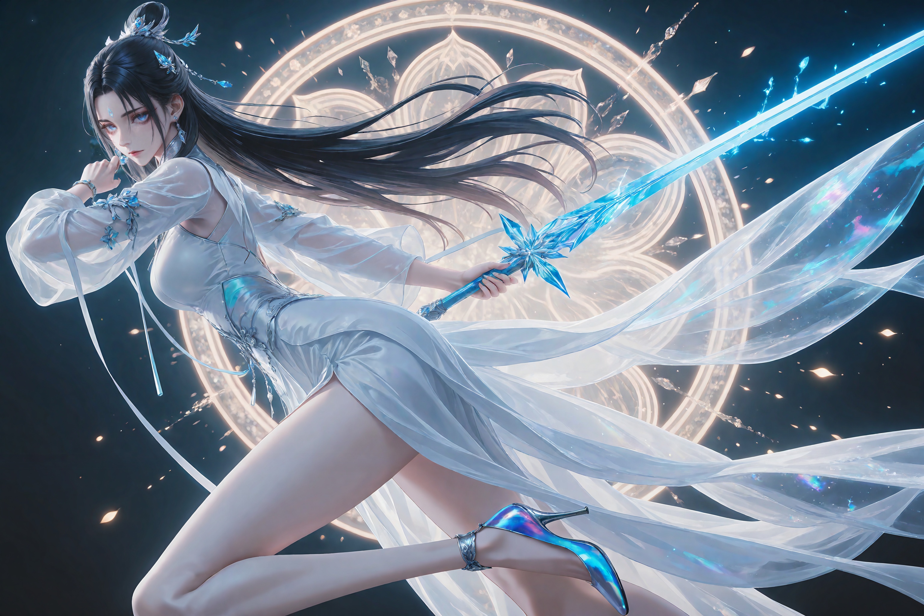 <lora:陆雪琪ill:0.6>,luexueqi,1girl,solo,dress,long hair,white dress,jewelry,earrings,hair ornament,hair bun,black hair,blurry background,closed mouth,long sleeves,expressionless,chinese clothes,looking at viewer,holding,blurry,upper body,outdoor,flower,close-up details,outstanding style,adding a touch of dimension to your images without compromising details,whirls of vapor,iridescent textures,(Anime:1.1),ethereal ambiance,delicate details,magical high-concept,32K UHD,sharp focus,best-quality,masterpiece,golden hour,unconventional supreme masterpiece,masterful details,temperate atmosphere,with a high-end texture,in the style of fashion photography,photography,cover,dynamic angle,dynamic posture,(artist: quasarcake:0.8),extreme aesthetic,(wlop:0.6),(honjou raita, lack, rella:0.5, wanke),masterpiece,best quality,good quality,very aesthetic,absurdres,visual impact,a shot with tension,ultra-high resolution,32K UHD,sharp focus,best-quality,masterpiece,emotionalization,unconventional supreme masterpiece,masterful details,temperate atmosphere,with a high-end texture,in the style of fashion photography,(visual impact:1.2),giving the poster a dynamic and visually striking appearance,impactful picture,official art,colorful,splash of color,movie perspective,masterpiece,best quality,amazing quality,very aesthetic,absurdres,best quality,newest,