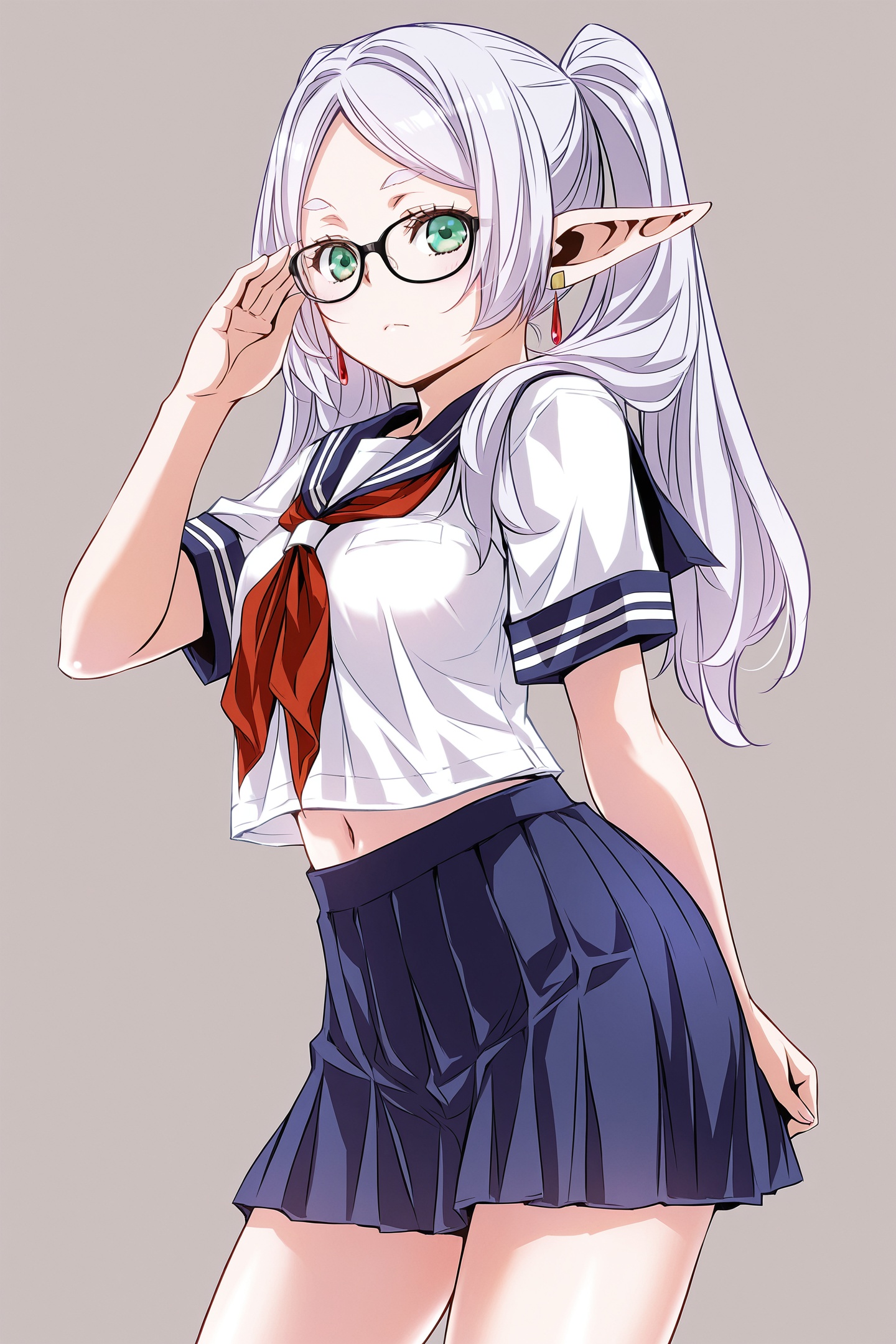Satou Kenetsu Style,  1girl,  frieren by flyx3 on Tensor.Art
