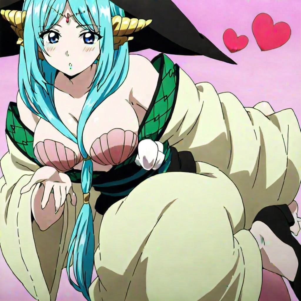 yamraiha \(magi\),  aqua hair,  long hair on Tensor.Art