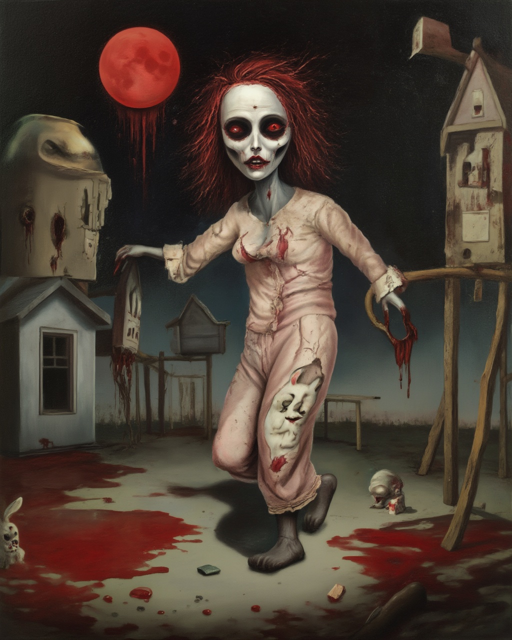 old oil painting of a gothic woman,  rotting,  large breasts on Tensor.Art