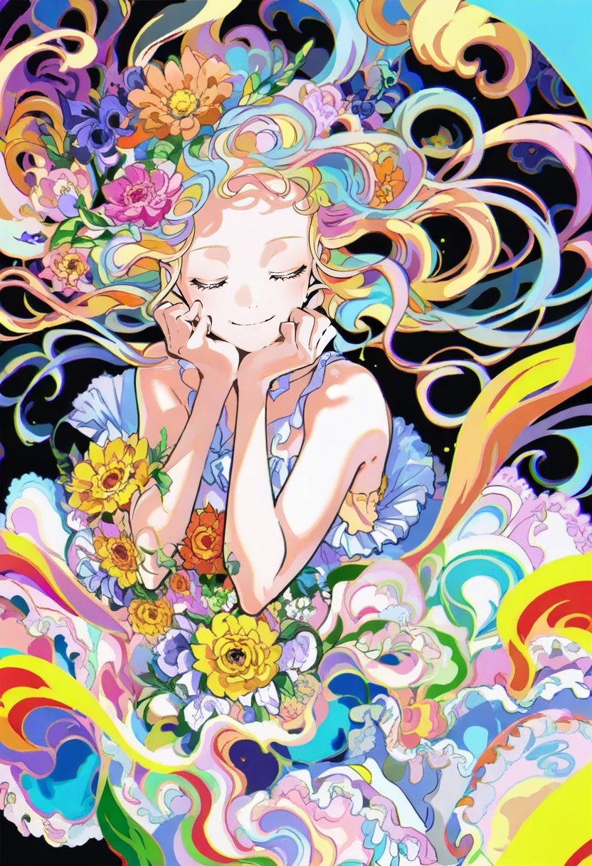 1girl,  solo,  closed eyes on Tensor.Art