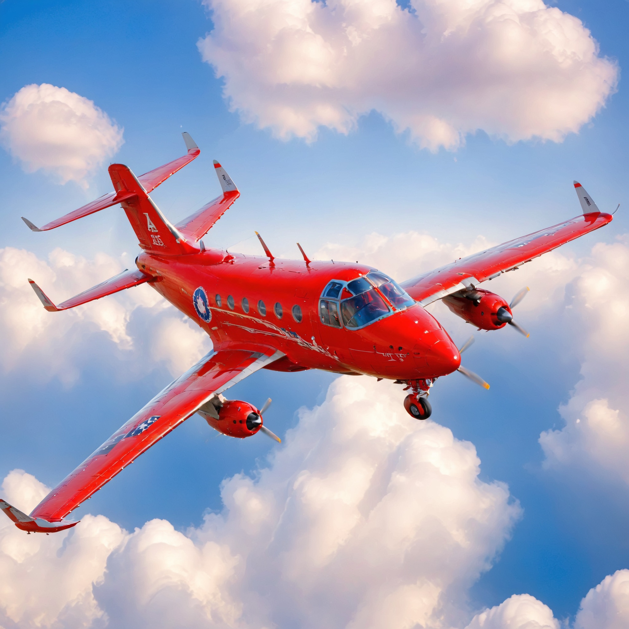 aw0k euphoricred style,  a plane on the sky,  clouds on Tensor.Art