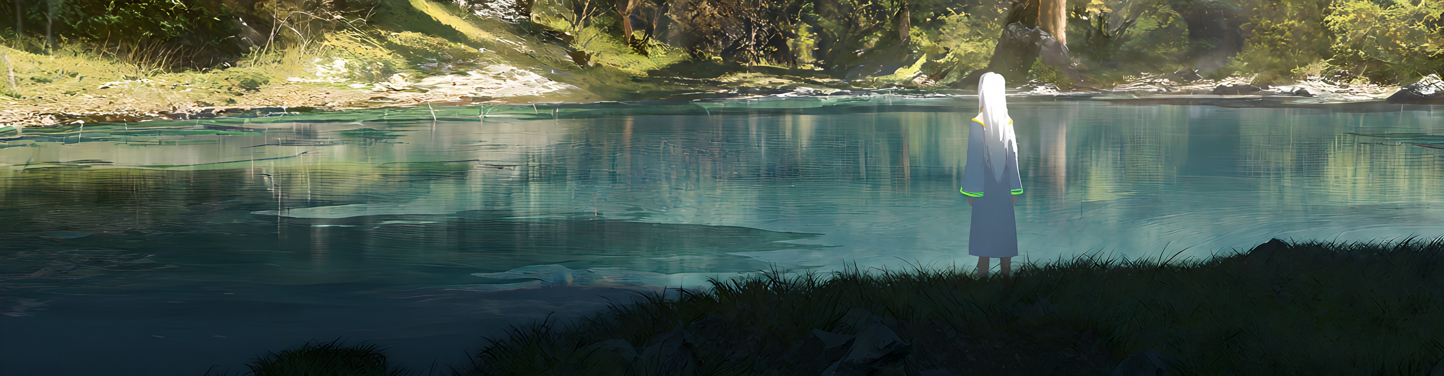 from behind,  wide shot,  (1girl) by 白纸 on Tensor.Art