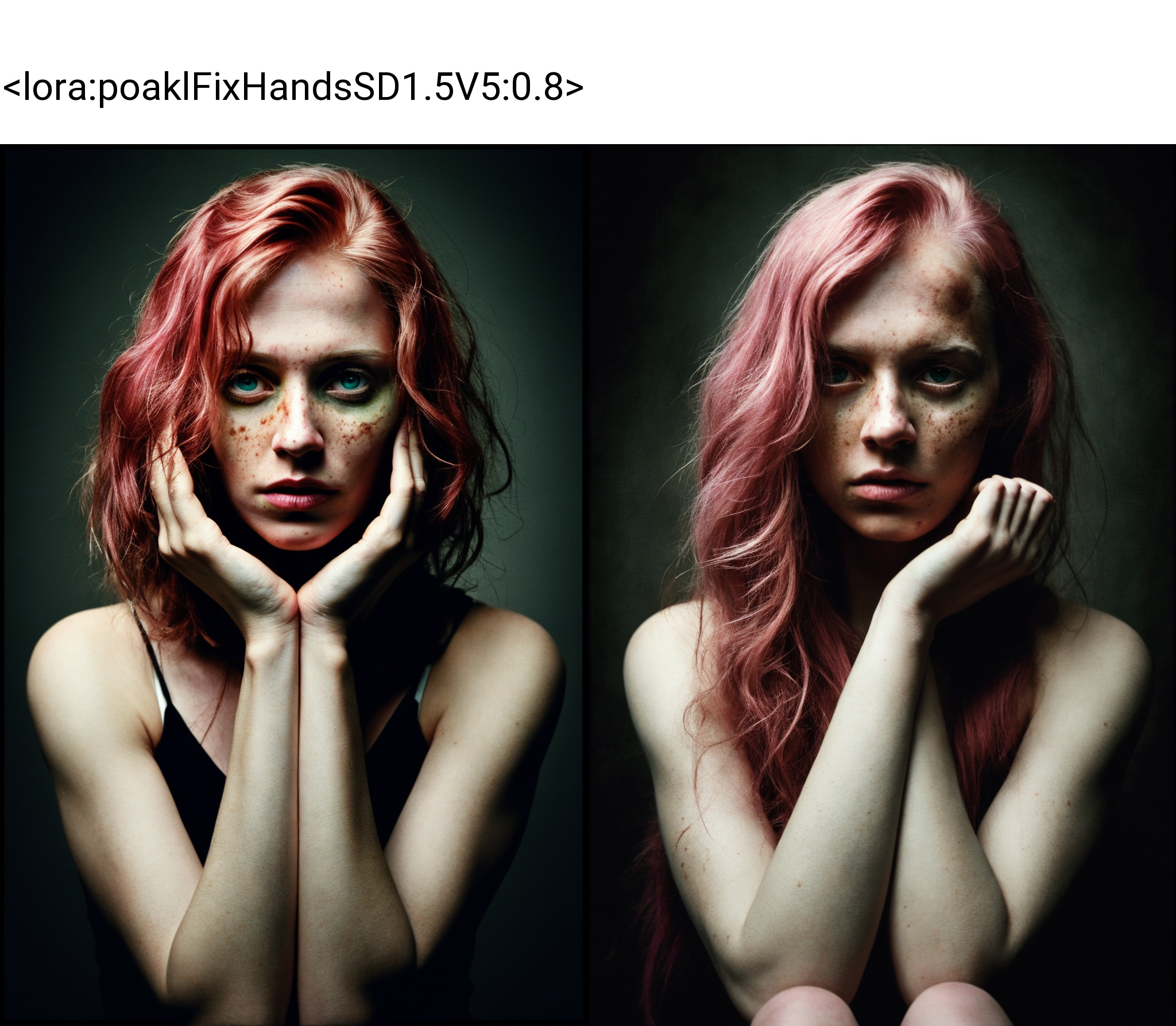 full head and body with feet,  Over the shoulder portrait of a seductive dressed pink-haired girl with wild hair and many...