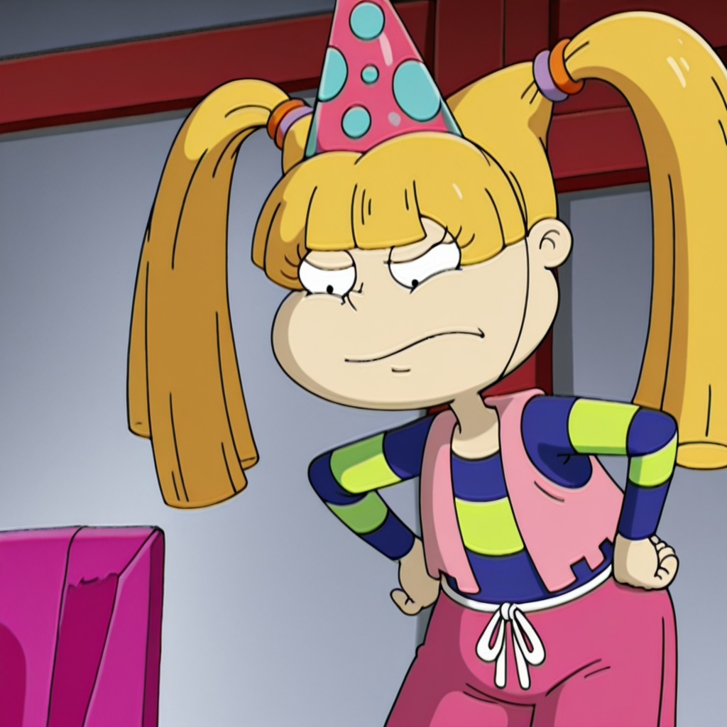 AngelicaBirthday,  party hat,  blonde hair on Tensor.Art