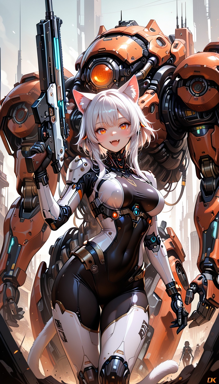 catgirl,  sci-fi armor,  high-tech on Tensor.Art