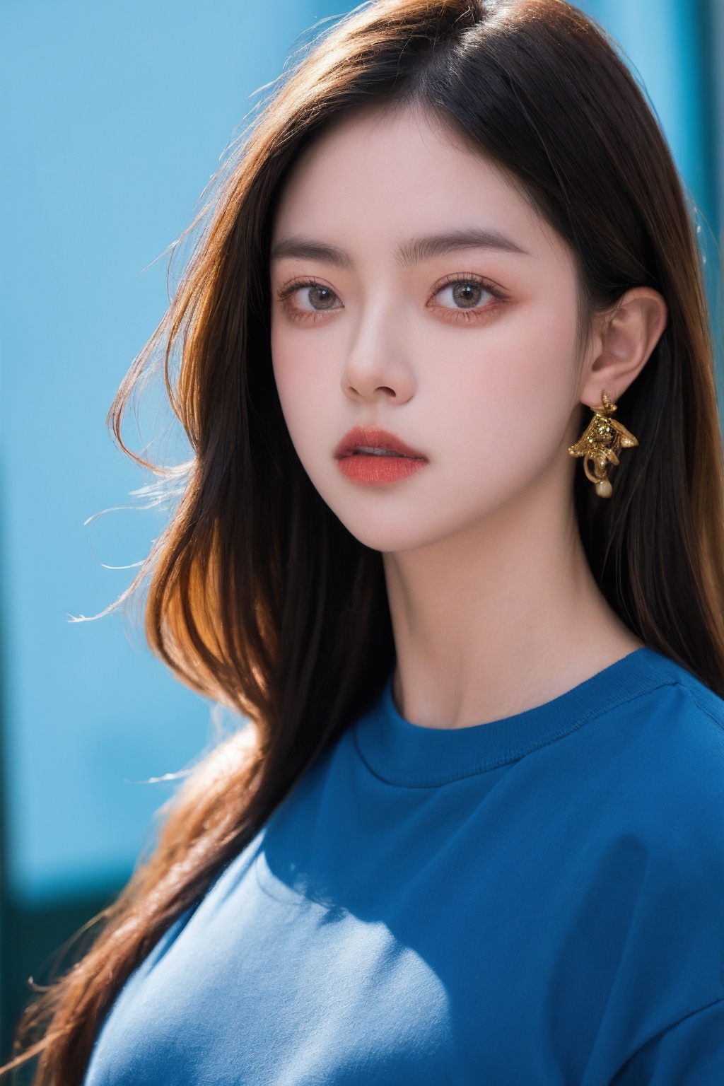 1girl,blue clothes,portrait,<lora:Again_Girl_A15:1>