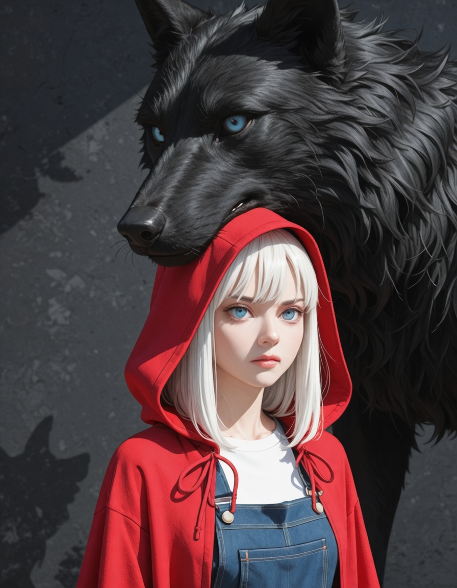 surreal,  mystery,  angry wolf on Tensor.Art