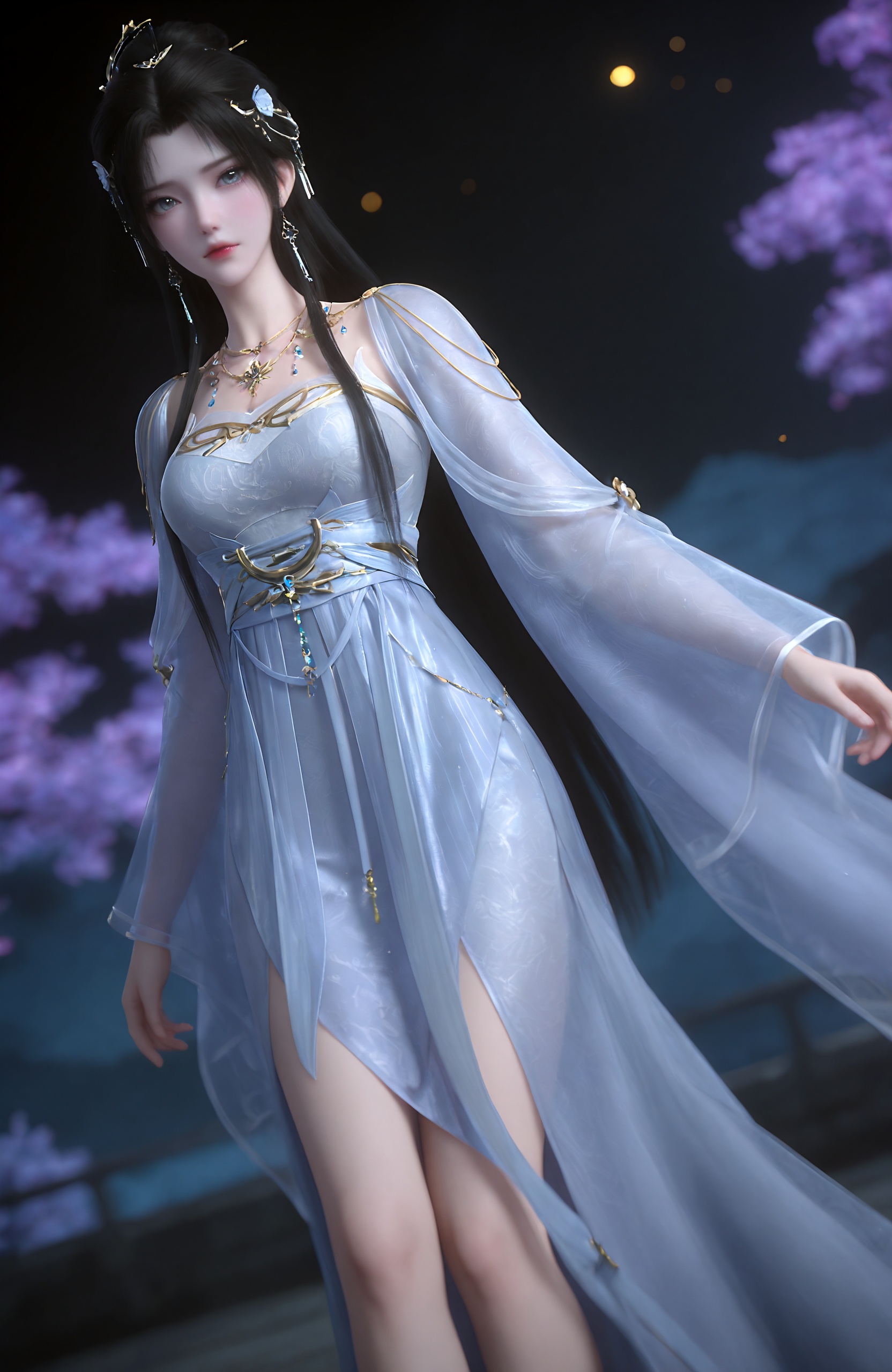 1girl,  long hair,  hair ornament by 天海TianHai on Tensor.Art