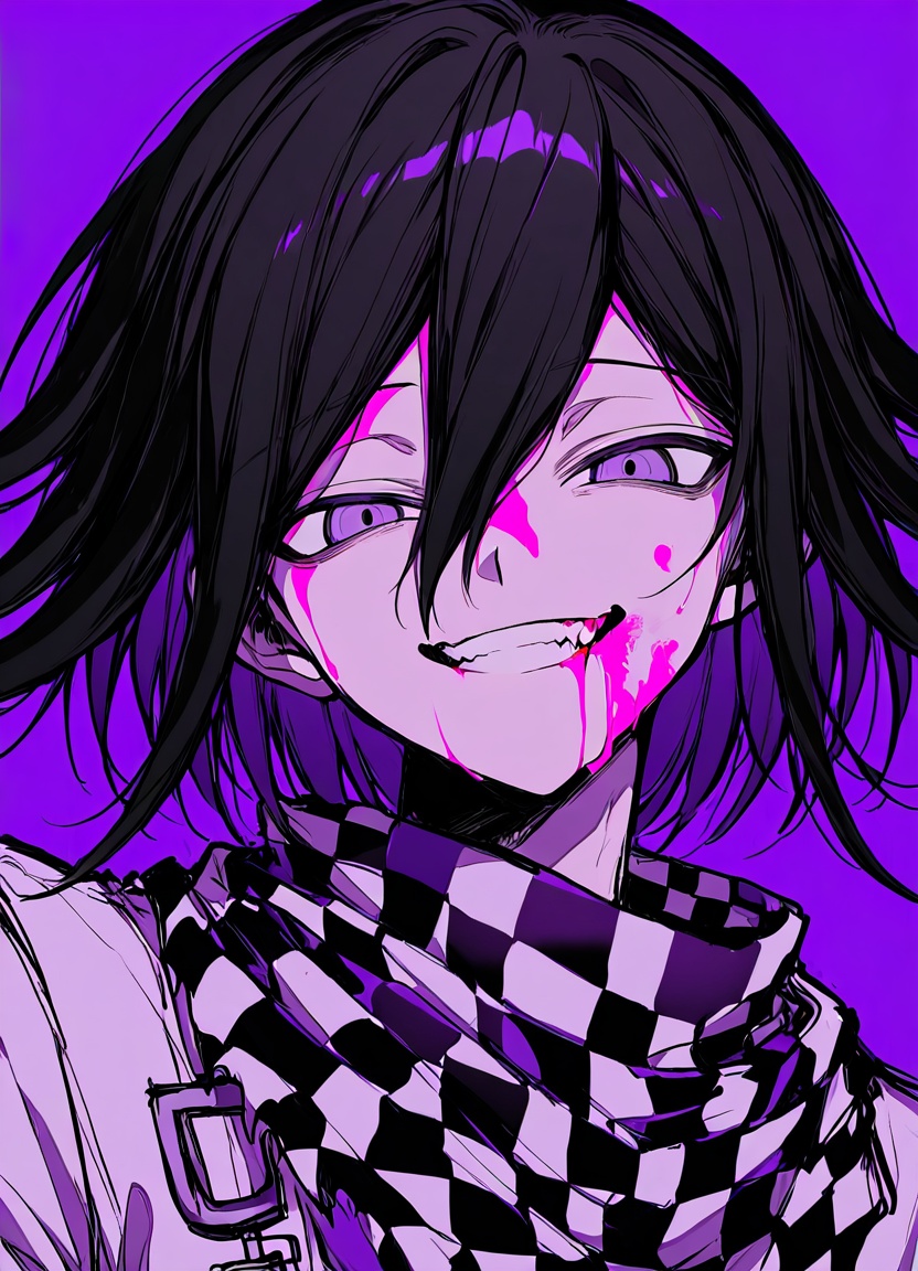 1boy,  checkered clothes,  checkered scarf on Tensor.Art