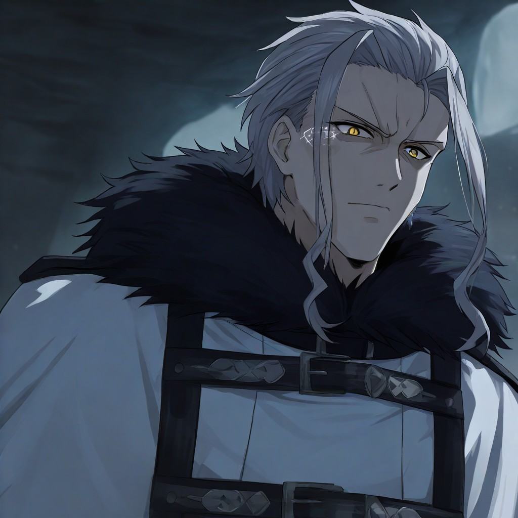 orsted,  silver hair,  yellow eyes on Tensor.Art
