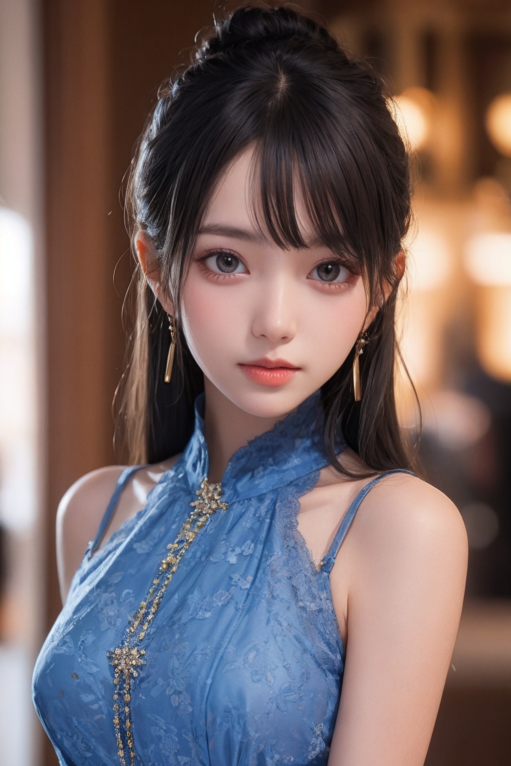 girl,  dress,  portrait on Tensor.Art
