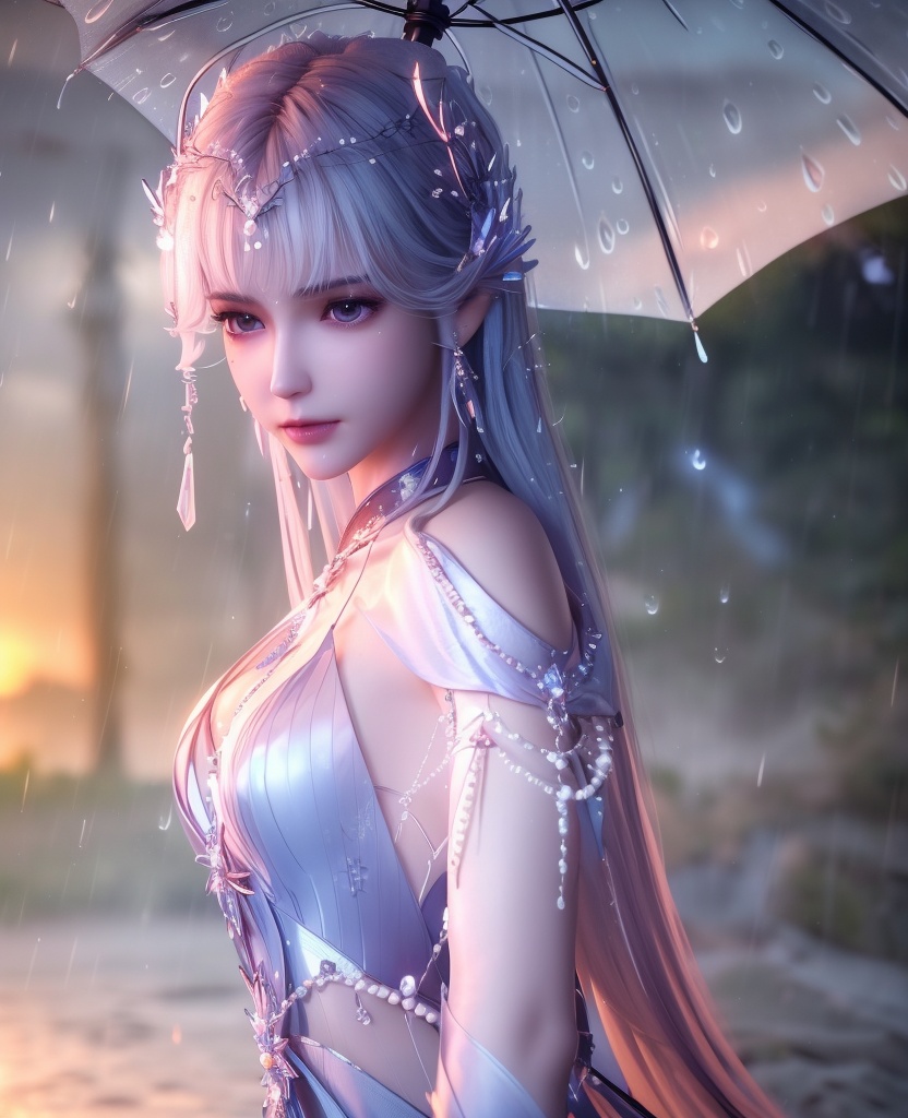 <lora:587-DA-神印王座-圣采儿-觉醒:0.8>(,1girl, ,best quality, ),looking at viewer,  ,,ultra detailed 8k cg, ultra detailed background ,ultra realistic 8k cg,          cinematic lighting, cinematic bloom, (( , )),,  , unreal, science fiction,  luxury, jewelry, diamond, pearl, gem, sapphire, ruby, emerald, intricate detail, delicate pattern, charming, alluring, seductive, erotic, enchanting, hair ornament, necklace, earrings, bracelet, armlet,halo,masterpiece, (( , )),, realistic,science fiction,mole,   ,cherry blossoms,,(((Best quality, masterpiece, ultra high res, (photorealistic:1.4), raw photo, 1girl, ,rain, , sunlight, sunset, qianqiu wanxia,     )))  (cleavage), (),