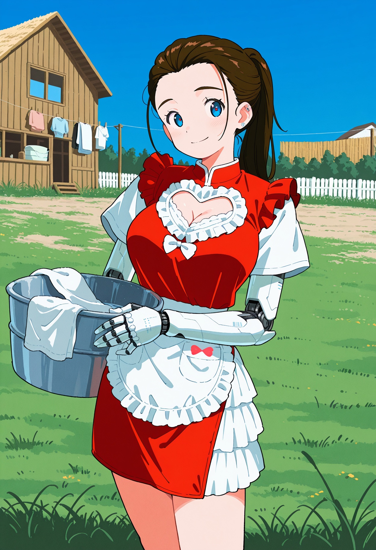 1girl,  dark brown hair,  blue eyes on Tensor.Art
