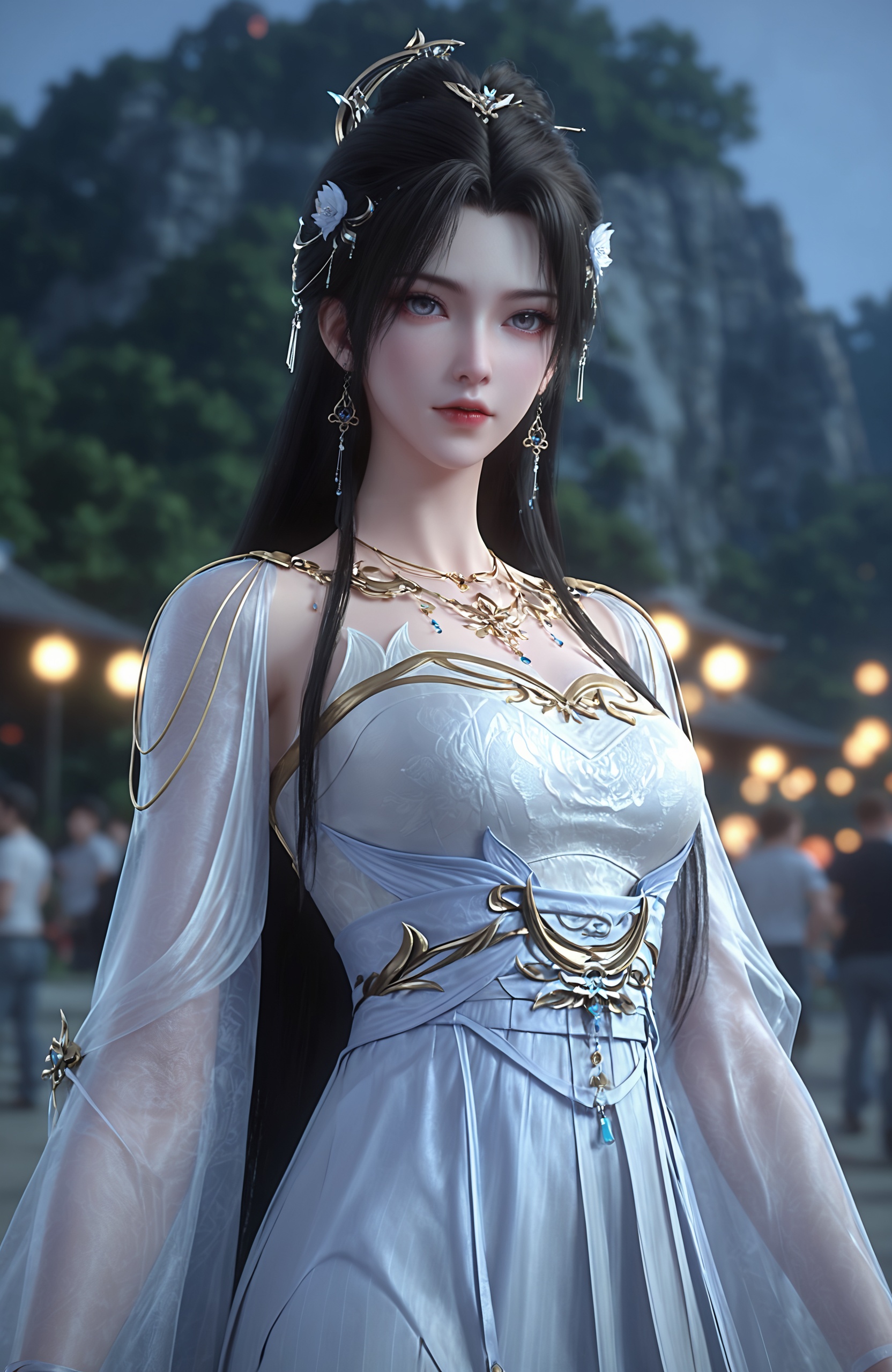 1girl,  long hair,  hair ornament by 漫 on Tensor.Art