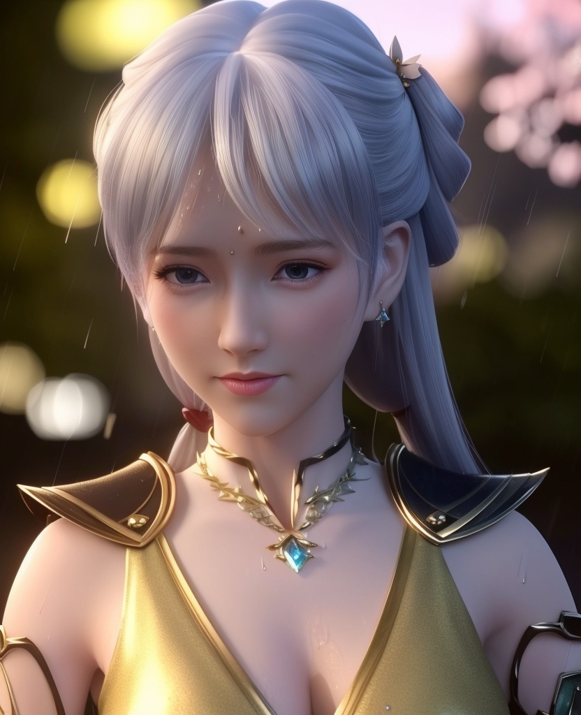 <lora:666-DA-斗破苍穹-韩雪:0.8>(,1girl, ,best quality, ),looking at viewer, ,ultra detailed 8k cg, ultra detailed background,  ultra realistic 8k cg,          cinematic lighting, cinematic bloom, (( , )),,  , unreal, science fiction,  luxury, jewelry, diamond, pearl, gem, sapphire, ruby, emerald, intricate detail, delicate pattern, charming, alluring, seductive, erotic, enchanting, hair ornament, necklace, earrings, bracelet, armlet,halo,masterpiece, (( , )),,  ,cherry blossoms,(((, night,night sky,,  ultra high res, (photorealistic:1.4), raw photo, 1girl, , rain, sweat, ,wet, )))(( , ))   (cleavage), (),