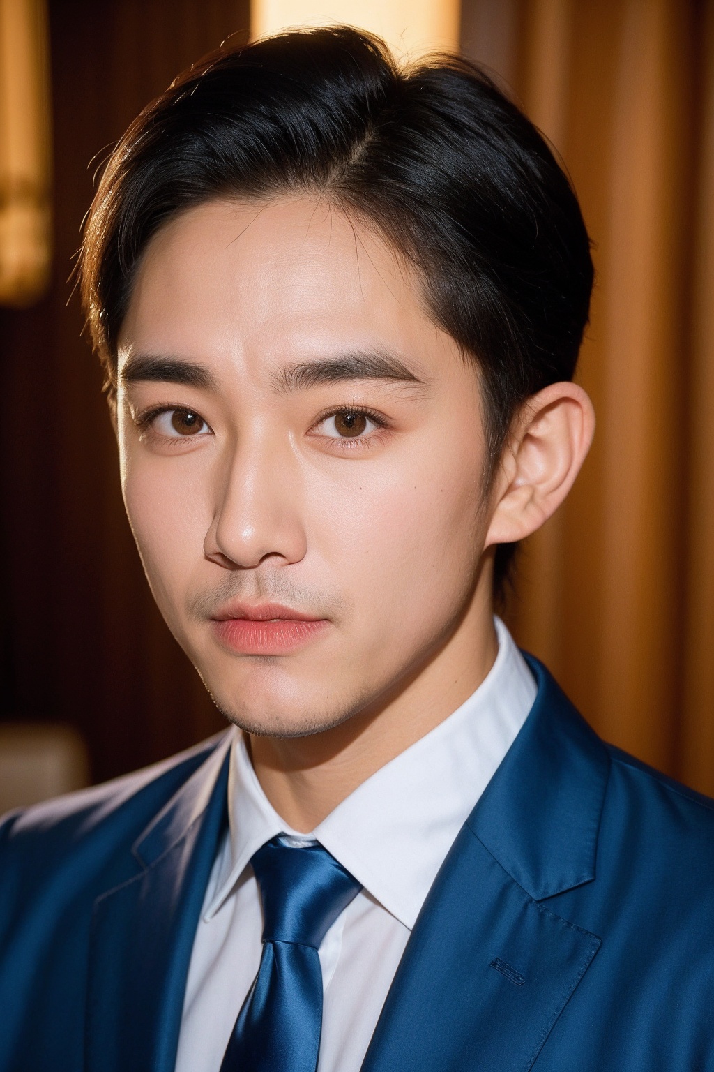 (1man:1.5),(male:1.5),(close up),short hair,suit,<lora:AsianMan_2:0.8>,