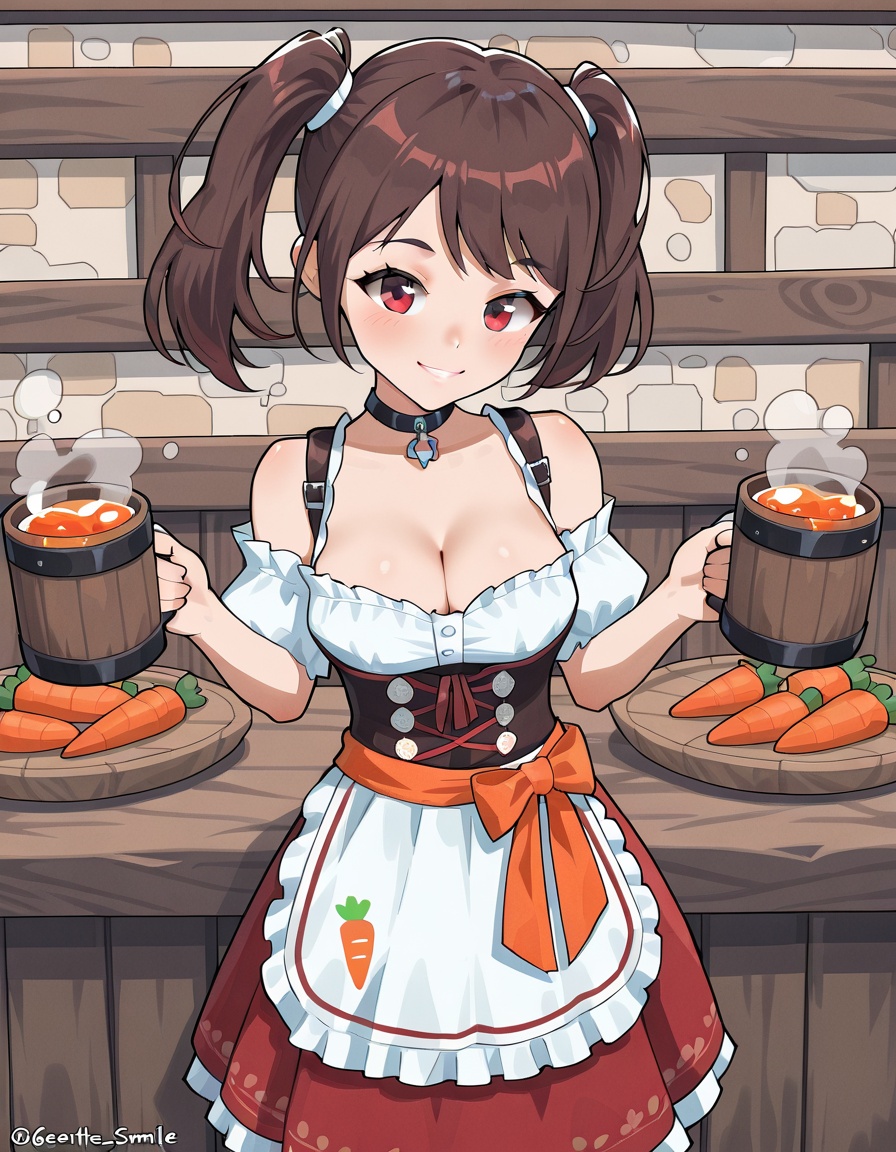 astyletavern girl,  off shoulder,  cleavage on Tensor.Art