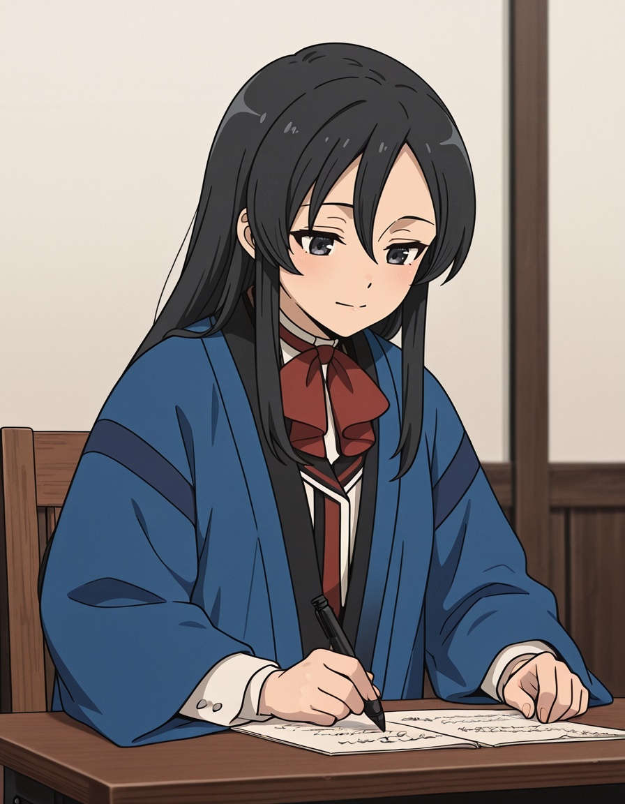 shizuka nanahoshi (mushoku tensei),  long hair,  black hair on Tensor.Art