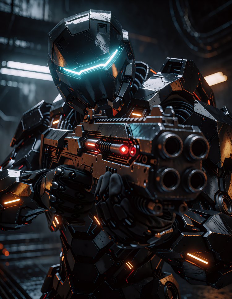 Krea2赛博机甲系列-天网暗黑风格Skynet dark by getphat on Tensor.Art