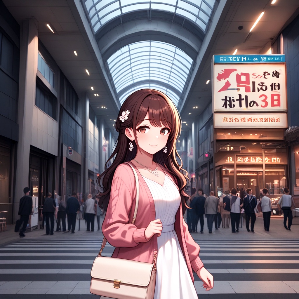 tenjinbashisuji entry,  tenjinbashisuji exit,  under the overpass on Tensor.Art