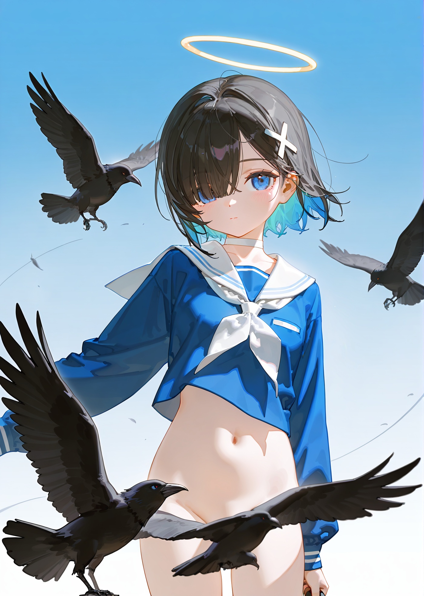 1girl,  bird,  halo on Tensor.Art