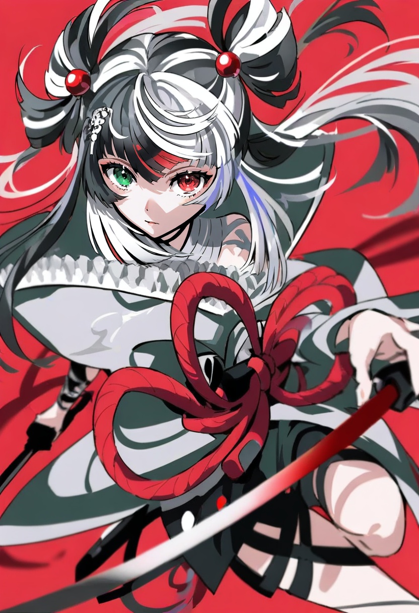 1girl,  heterochromia,  solo on Tensor.Art