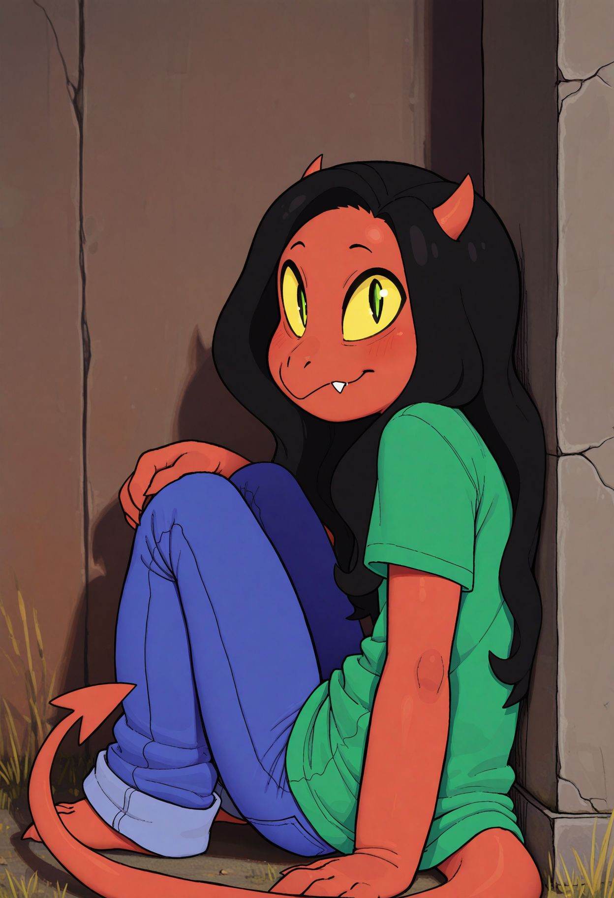 zazie,  1girl,  red skin on Tensor.Art