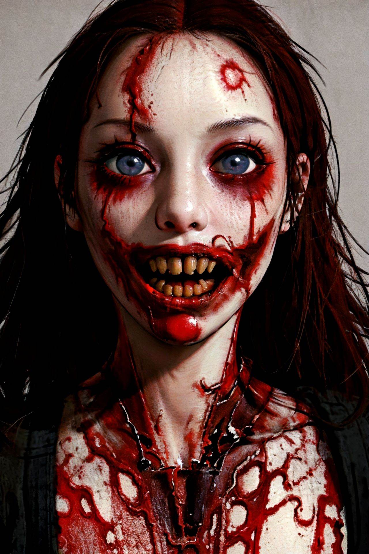 1girl,  scarry eyes,  bloody on Tensor.Art