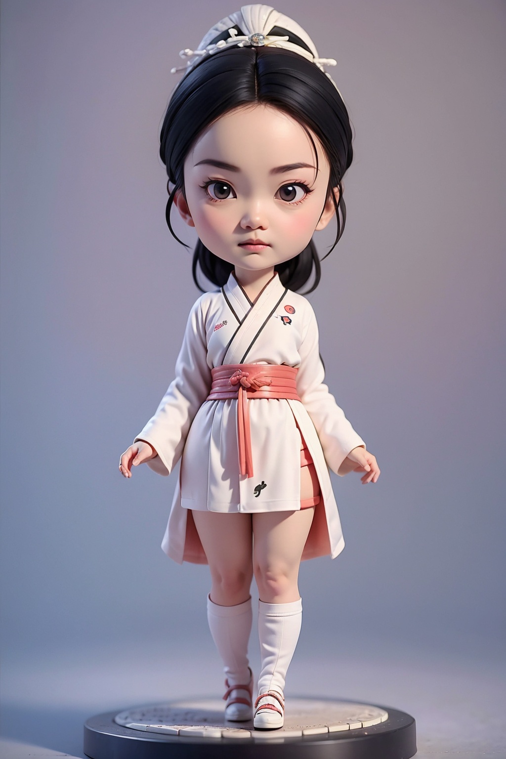(best quality:1.4),(masterpiece:1.4),(8K:1.4),(extremely detailed:1.4),1girl,(black eyes:1.2),(black hair:1.2),full body,(chibi:1.4),