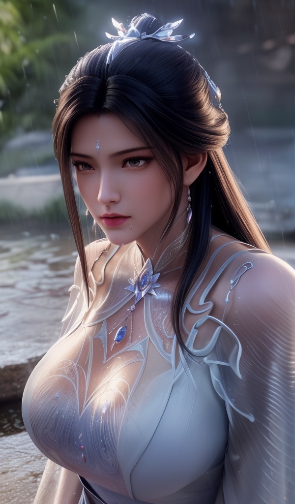 <lora:611-DA-诛仙-陆雪琪-V3:0.8>(,1girl, ,best quality, ),looking at viewer, ,ultra detailed 8k cg, ultra detailed background,  ultra realistic 8k cg,          cinematic lighting, cinematic bloom, (( , )),,  , unreal, science fiction,  luxury, jewelry, diamond, pearl, gem, sapphire, ruby, emerald, intricate detail, delicate pattern, charming, alluring, seductive, erotic, enchanting, hair ornament, necklace, earrings, bracelet, armlet,halo,masterpiece, (( , )),, realistic,science fiction,mole, ,cherry blossoms,(((, , ultra high res, (photorealistic:1.4), raw photo, 1girl, wet clothes, rain, sweat, ,wet, )))(( , ))   (cleavage), (),