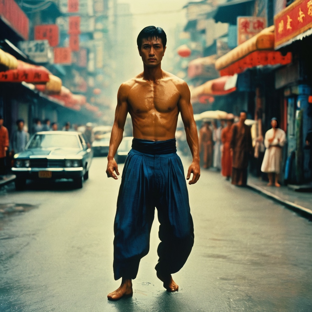 Kung Fu,  Hong Kong in 1980,  Extreme Detail. Movie stills by 鲜创一派 on Tensor.Art