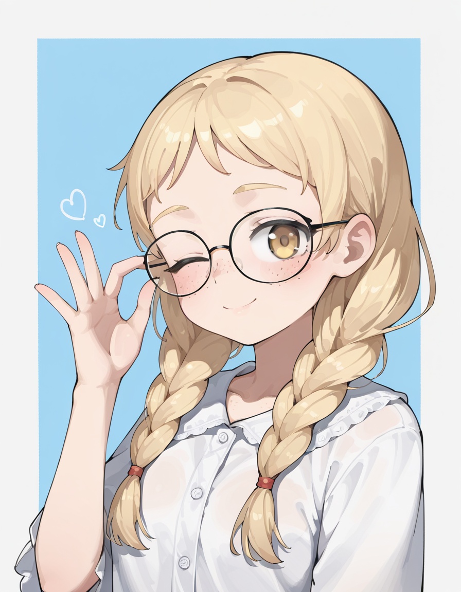 bstyle,  1girl,  wink on Tensor.Art