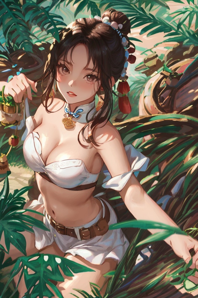 1girl,  from_above,  cleavage on Tensor.Art
