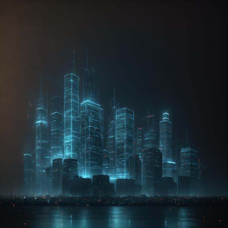 glow particle,  blue theme,  translucent fluorescent on Tensor.Art
