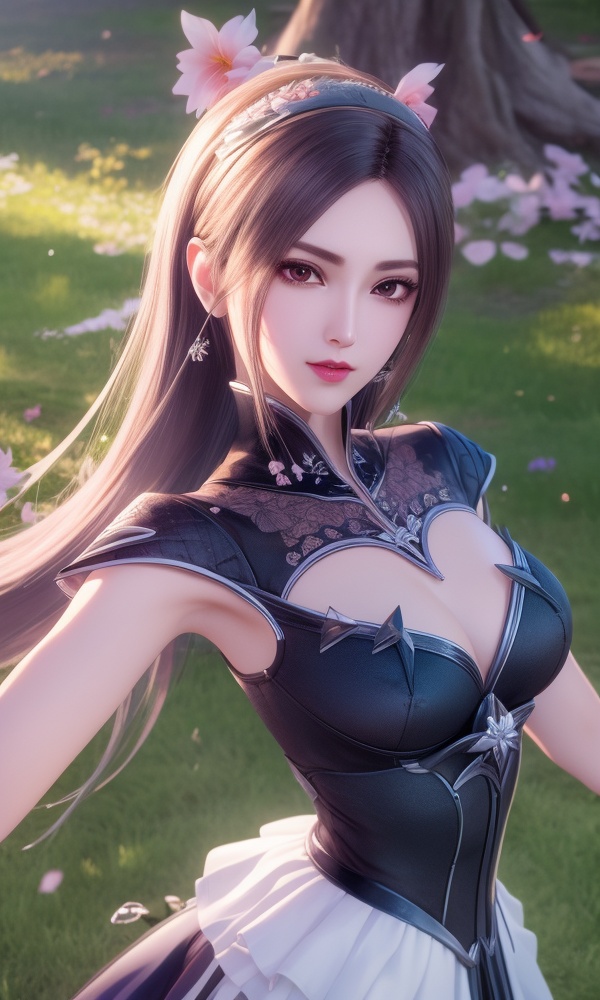 (,1girl, ,best quality, ),looking at viewer, <lora:383-DA-斗罗大陆-柳二龙:0.8> ,ultra detailed background,ultra detailed background,ultra realistic 8k cg,, ,masterpiece, (( , )),, ,tamari \(flawless\),  ,   cure blossom,  ,,  (()), (), ,,