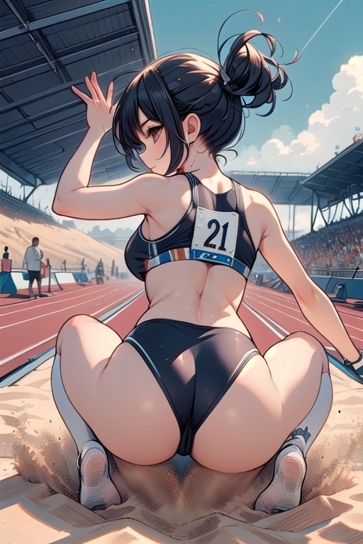 ((long jump)),  ((sand pit)),  ((dust)) on Tensor.Art