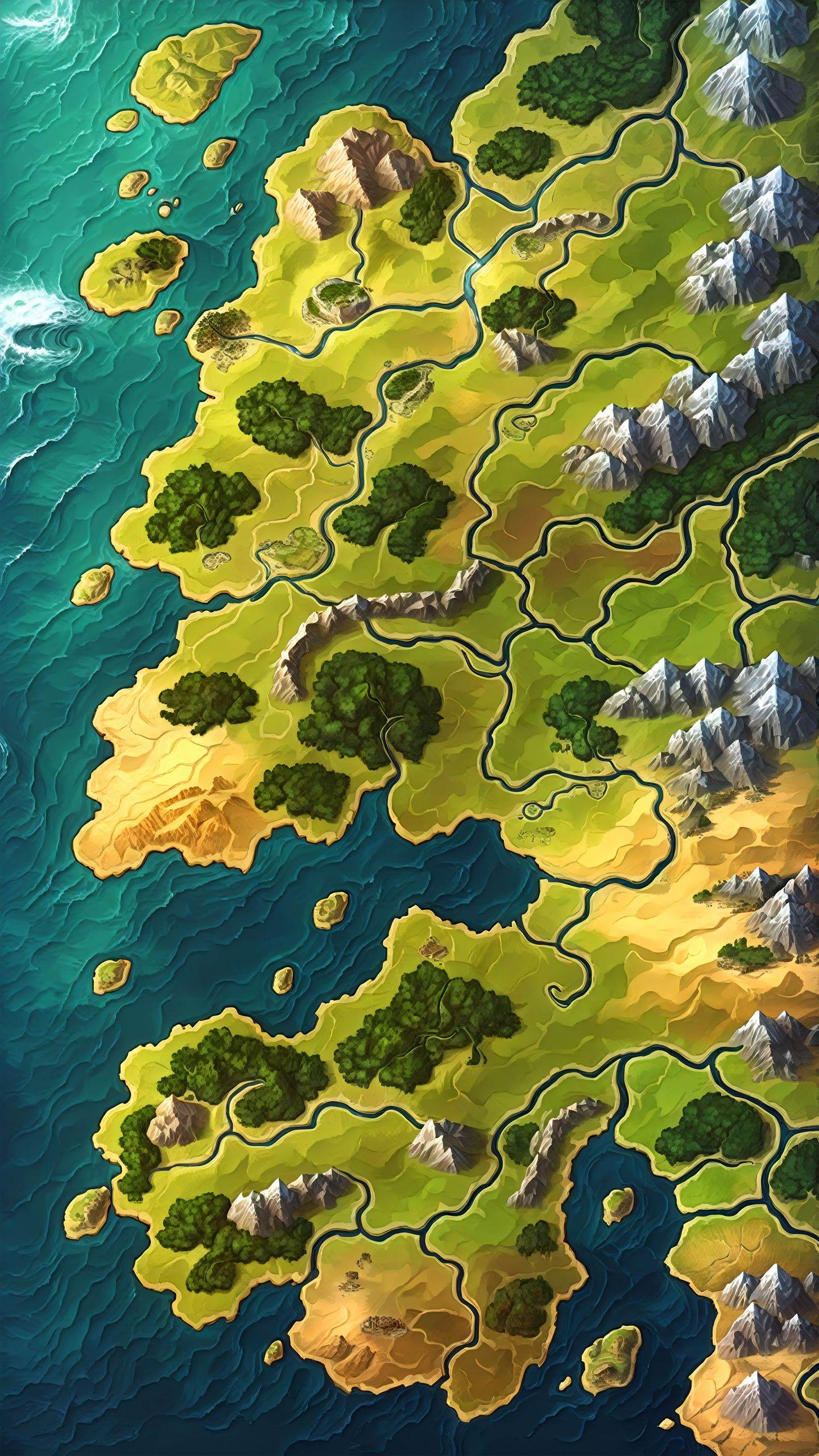 Explorer View,Mystery Sci-fi perspective,(map),River,(small mountains:0.3),trees,grassland,woodland,forest,(Satellite image:1.2),real,(table rpg map:1.3),(nature:2),earth,geographic features,<lora:sdxl_ditu:0.8>,