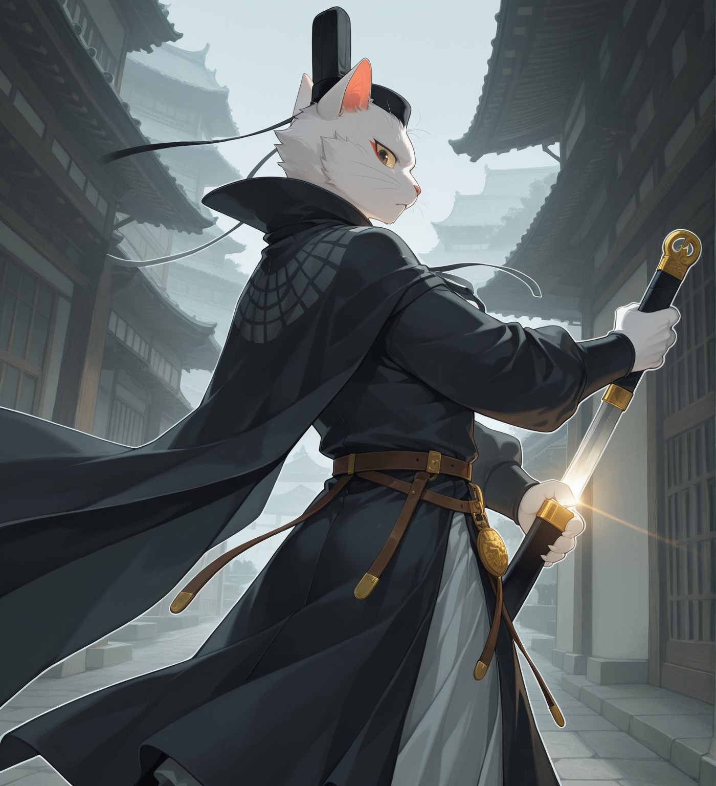 li bing \(white cat legend\),  male focus,  furry on Tensor.Art