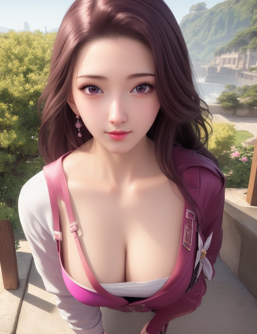 <lora:513-DA-穿越火线-云悠悠:0.8>(,1girl, ,best quality, ),looking at viewer,  ,ultra detailed background,ultra detailed background,ultra realistic 8k cg,, ,masterpiece, (( , )),, ,   ,   cure blossom,  ,,  (cleavage), (), ,,