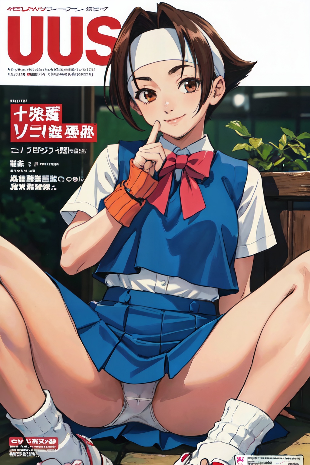 wakabahinata,  headband,  white shirt on Tensor.Art