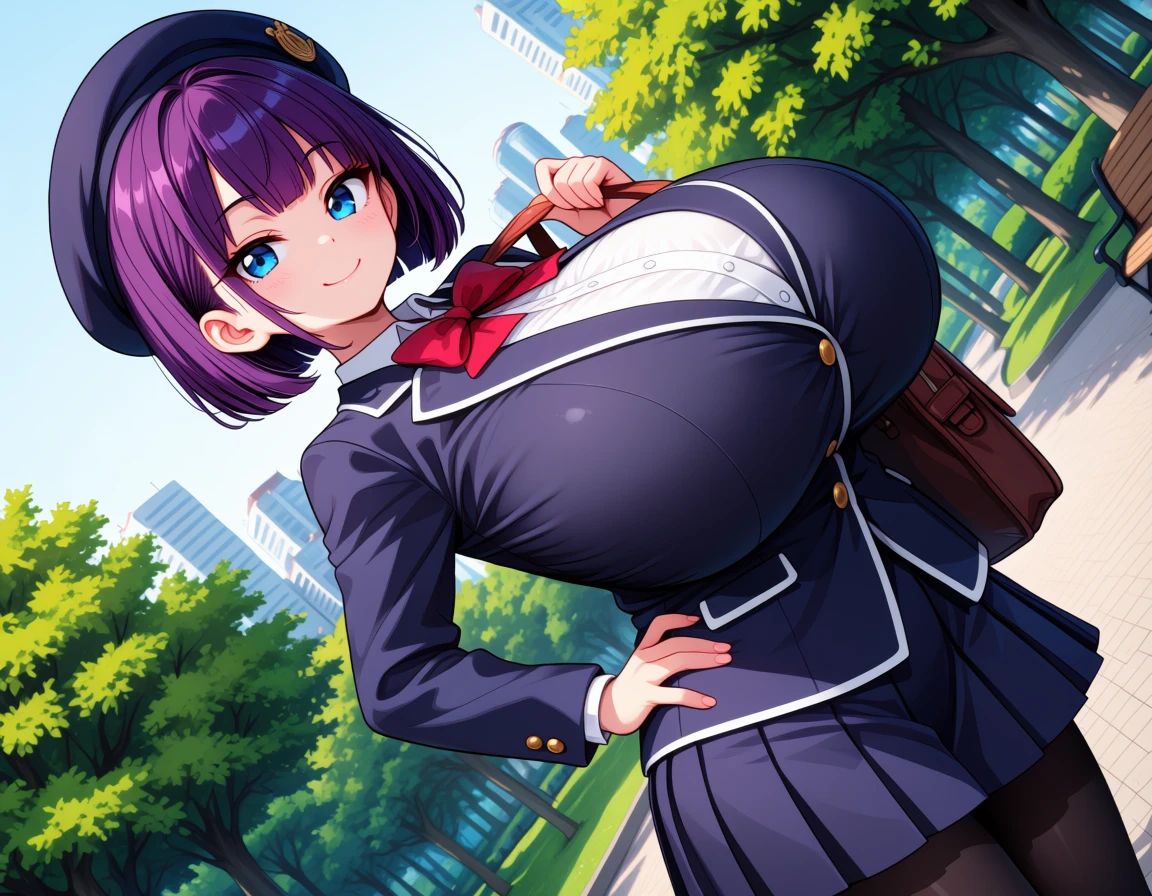 1girl,  gigantic breasts,  inverted bob on Tensor.Art