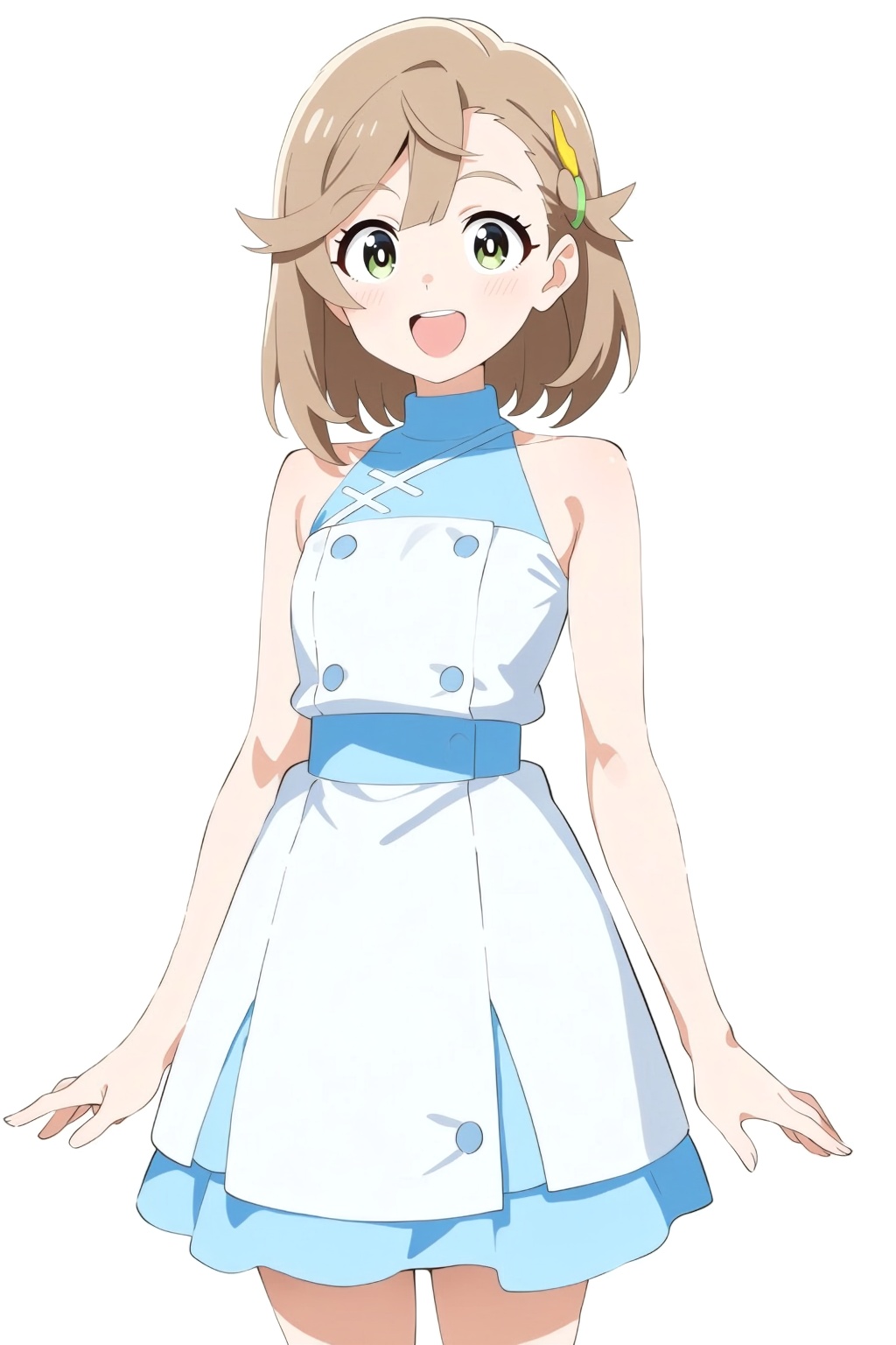 Anime-style illustration of a young,  fair-skinned female,  appearing to be in her late teens or early twenties on Tensor.Art