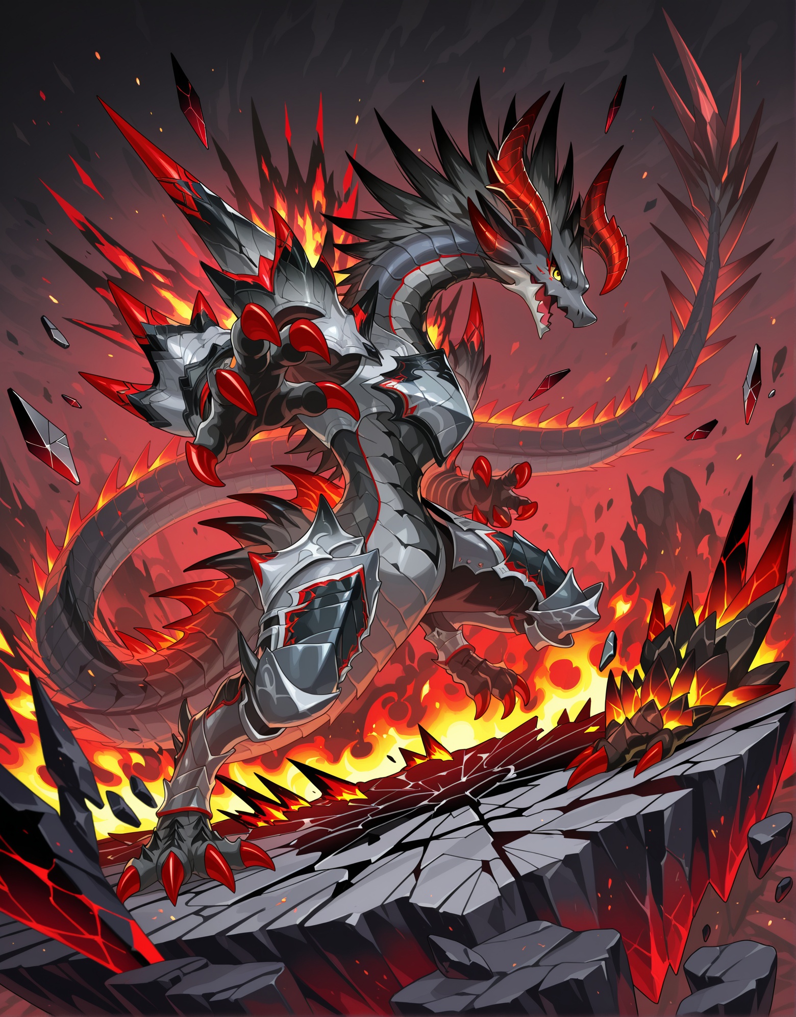 Xxx_LOO,  Xxx_LOO,  black and fire dragon species on Tensor.Art