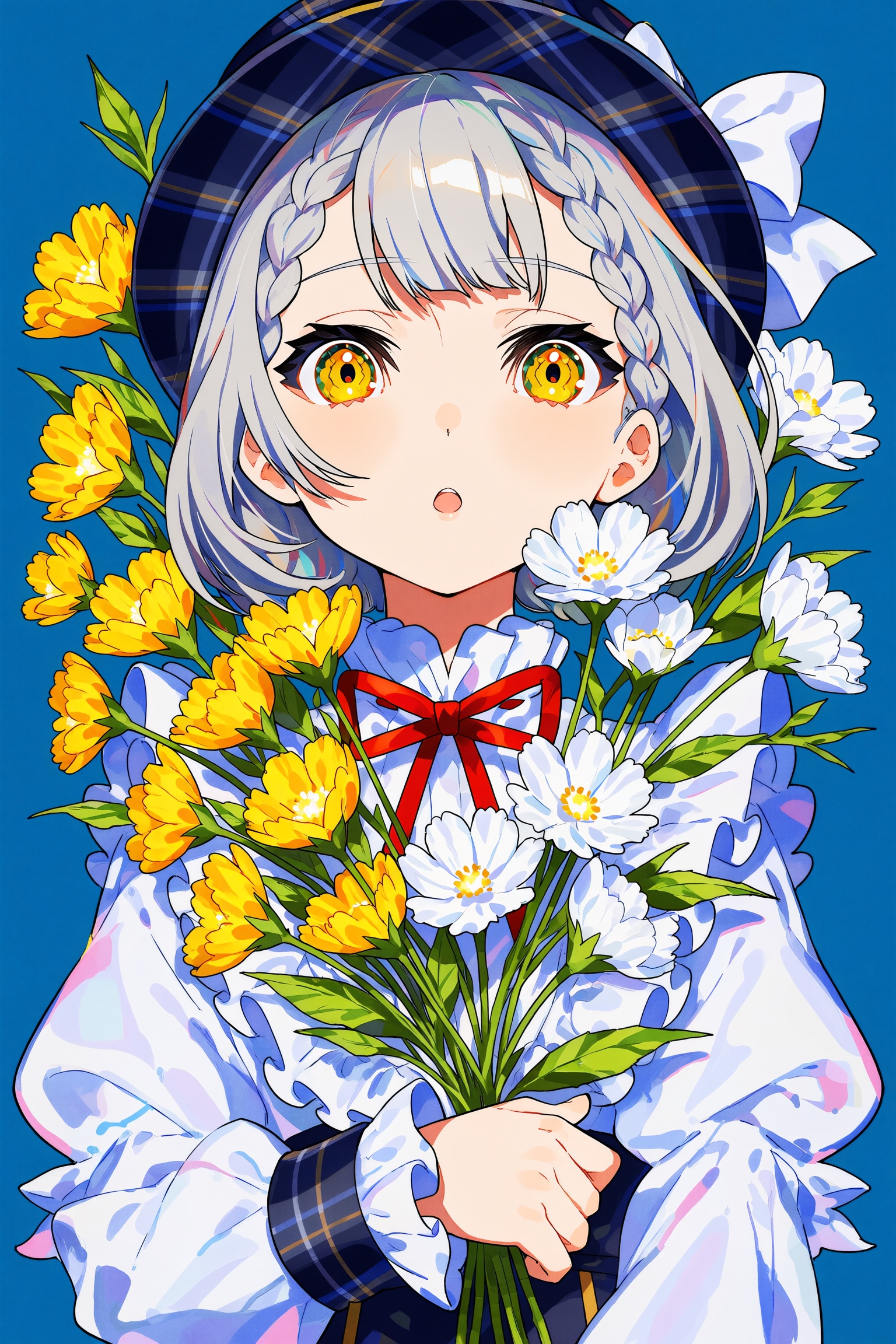 1girl,  solo,  yellow eyes on Tensor.Art