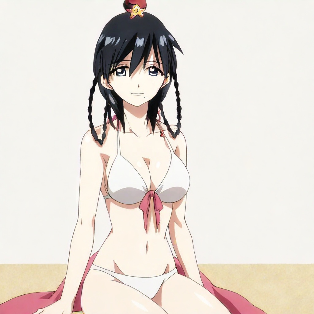 ren gyokuen \(magi\),  black hair,  medium hair on Tensor.Art