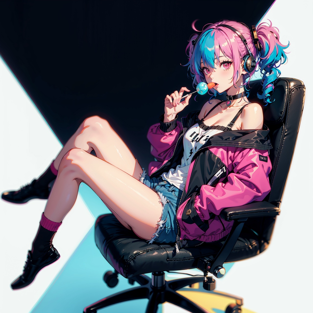 1girl,  solo,  pink hair on Tensor.Art